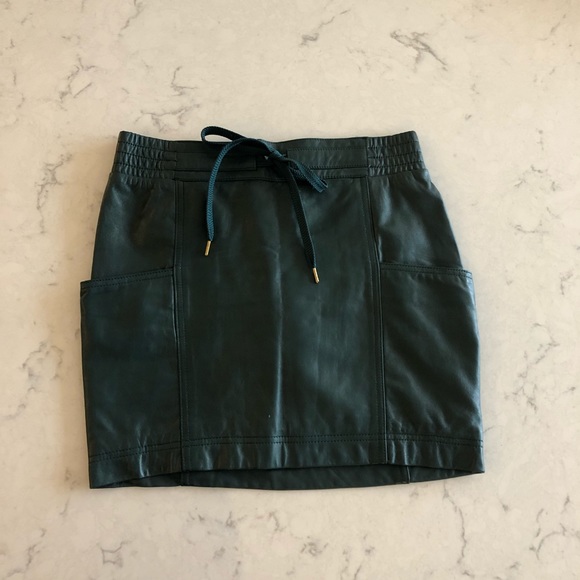Marc by Marc Jacobs Green Leather Mini Skirt 💚 - Picture 2 of 7